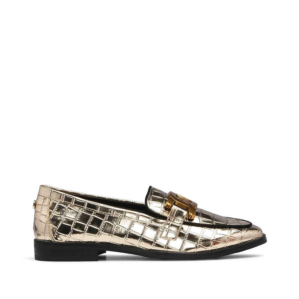 Sapato Mocassim Mulher Pele Sintética Dourado
