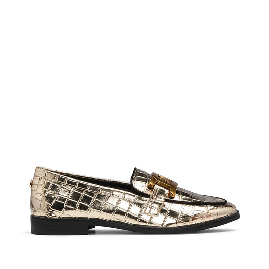 Sapato Mocassim Mulher Pele Sintética Dourado