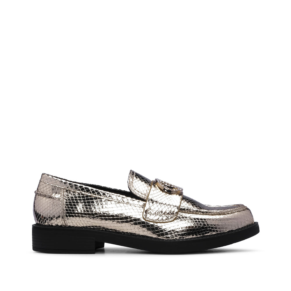 Sapato Mocassim Mulher Pele Sintética Dourado