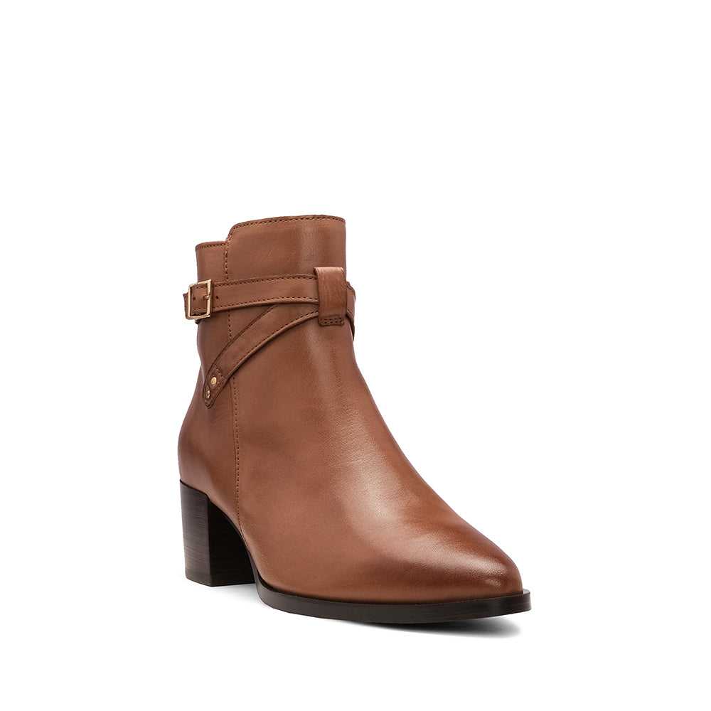 Botim Casual Mulher Pele Brandy
