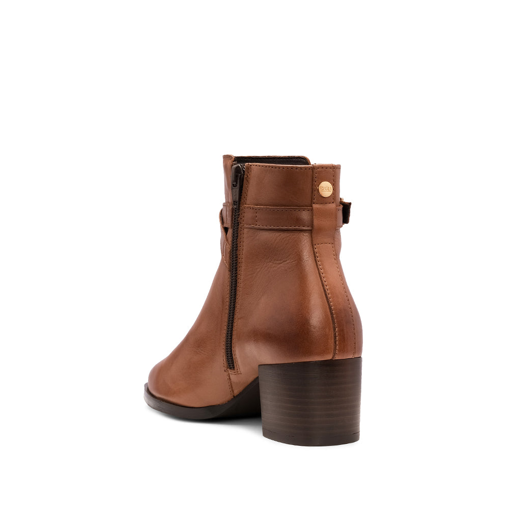 Botim Casual Mulher Pele Brandy