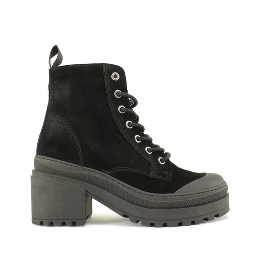 Botim Militar Mulher Camurça Preto