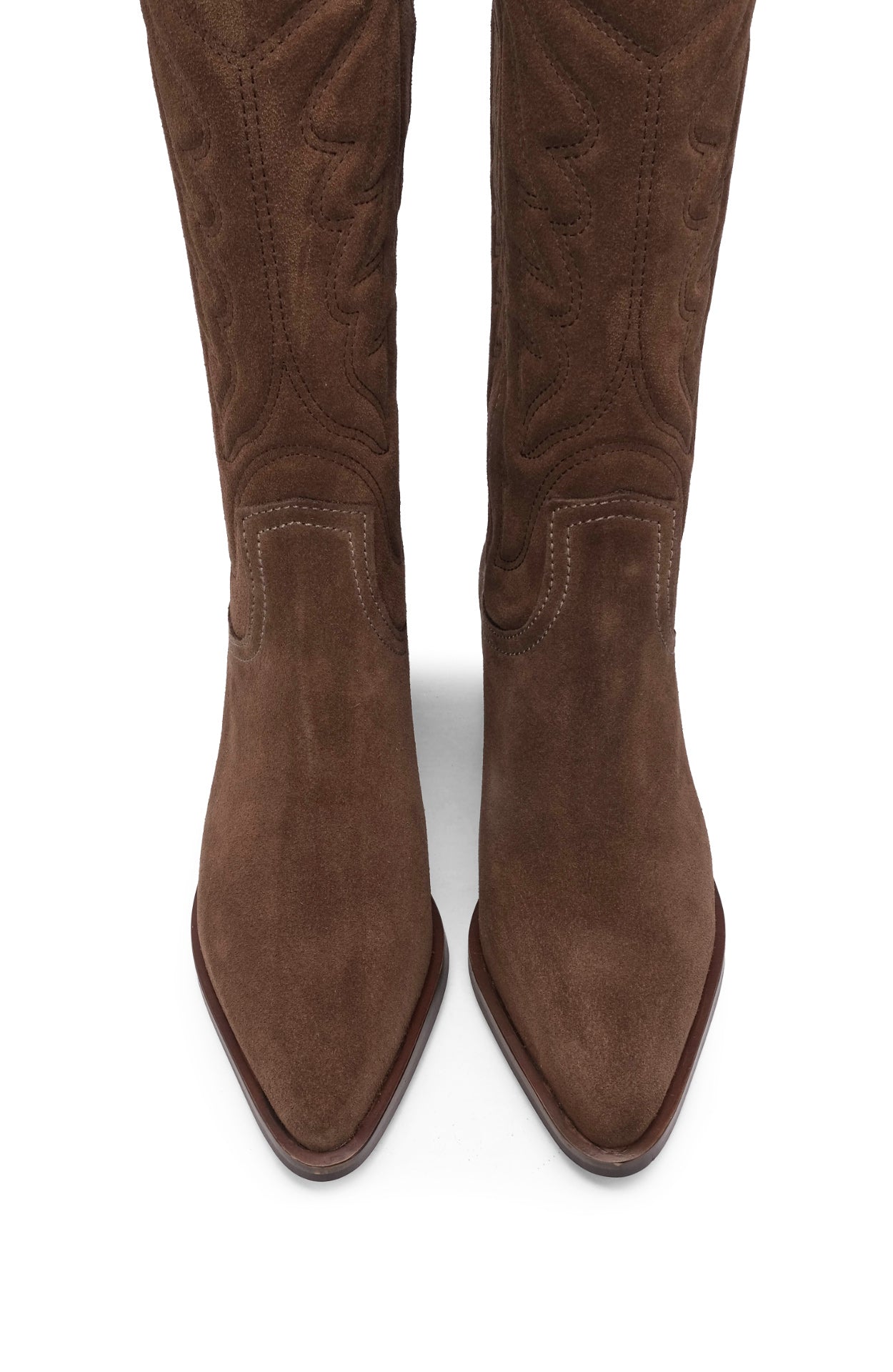 Bota Texana Mulher Camurça Castanho