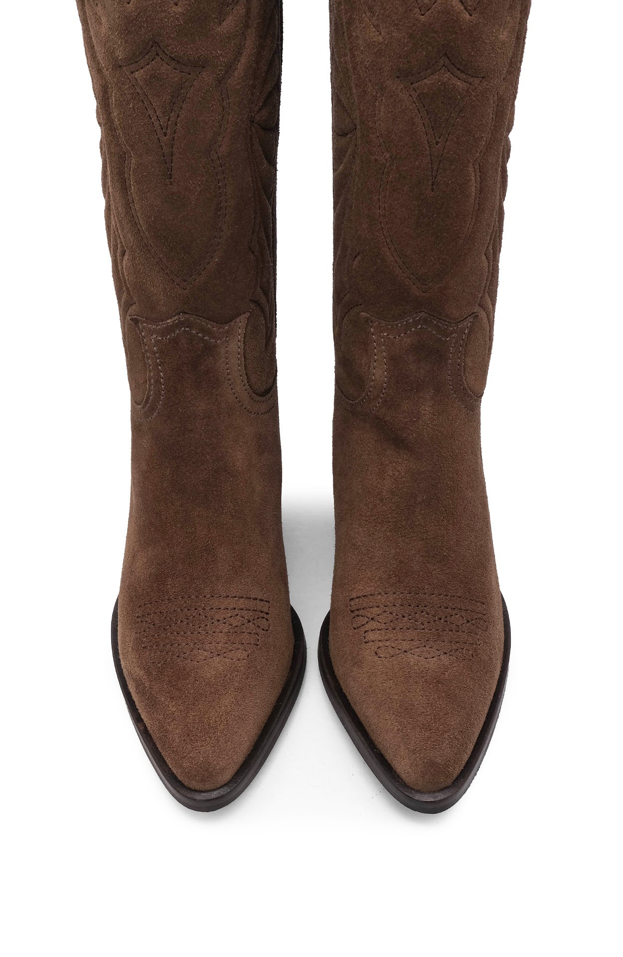 Bota Texana Mulher Camurça Castanho