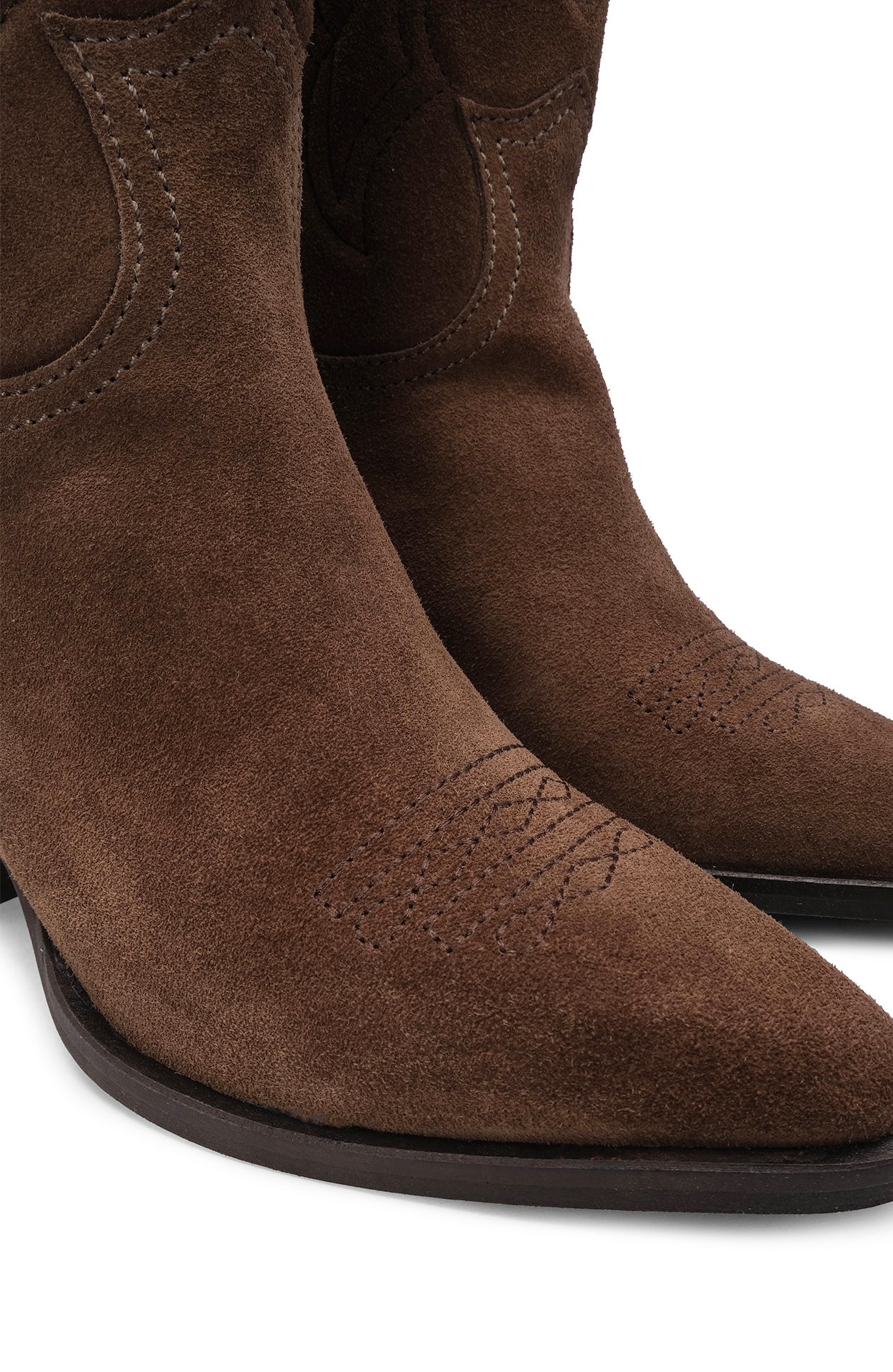 Bota Texana Mulher Camurça Castanho