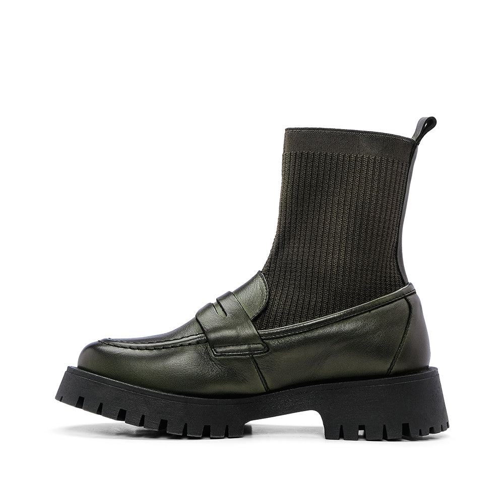 Sapato Mocassim Mulher Pele Verde