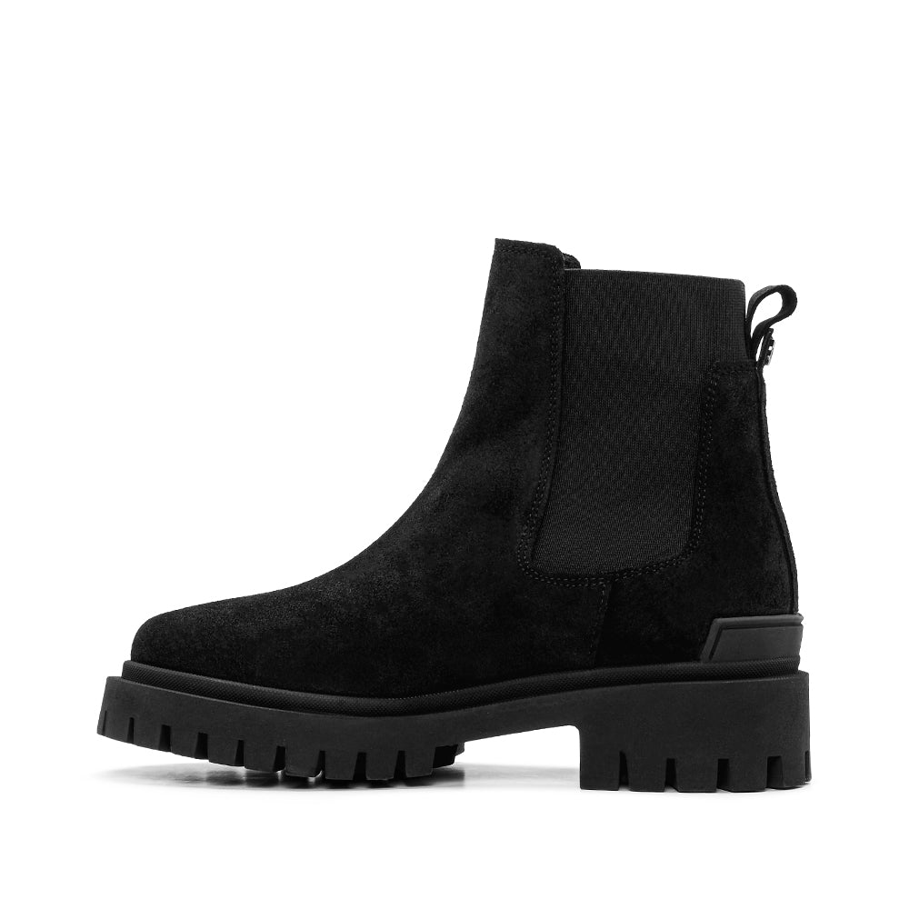Botim Casual Mulher Camurça Preto