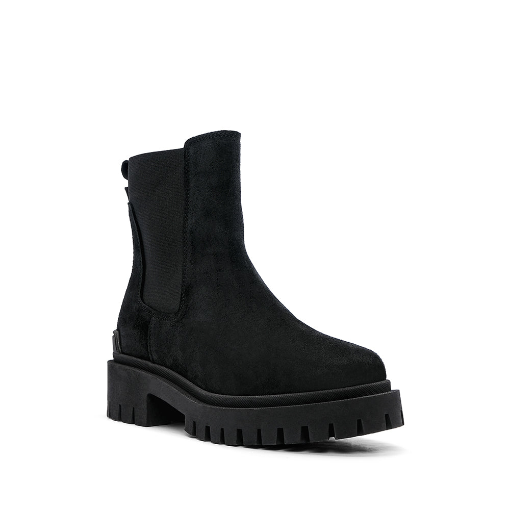 Botim Casual Mulher Camurça Preto