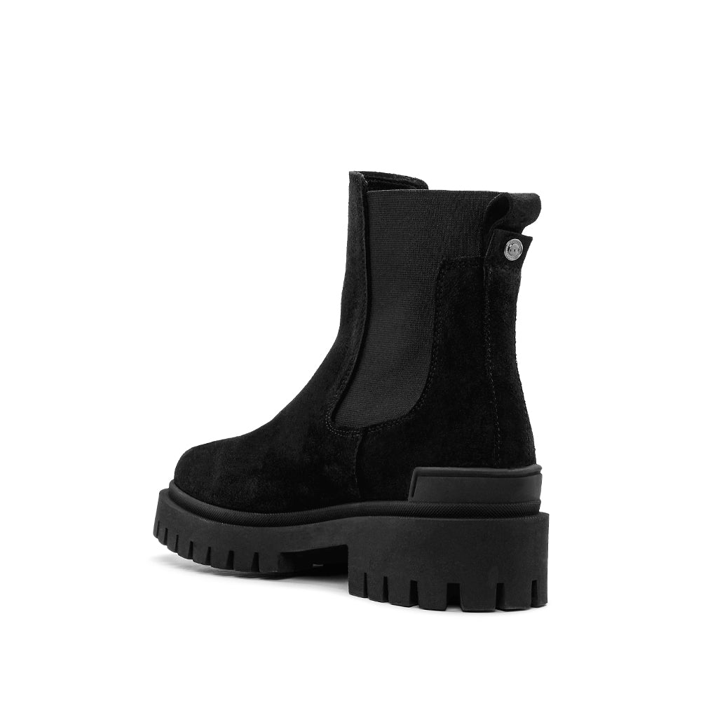 Botim Casual Mulher Camurça Preto