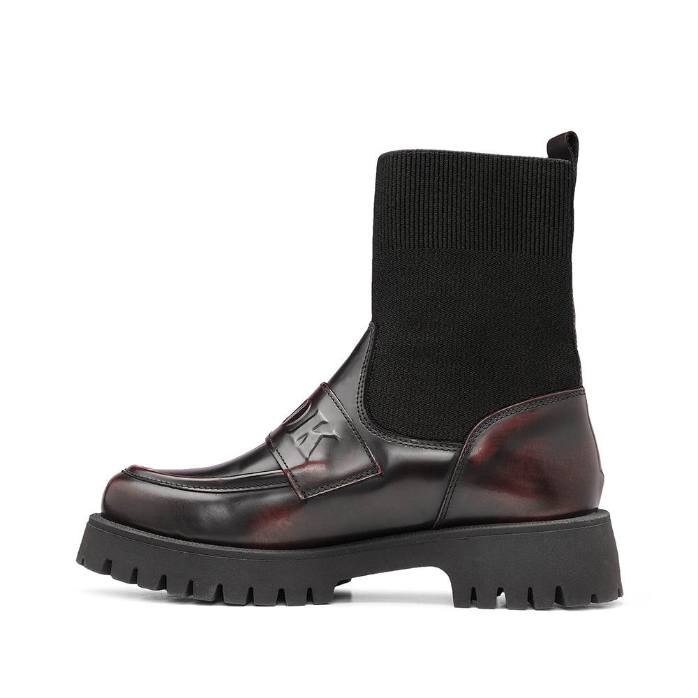 Sapato Mocassim Mulher Polido Bordeaux