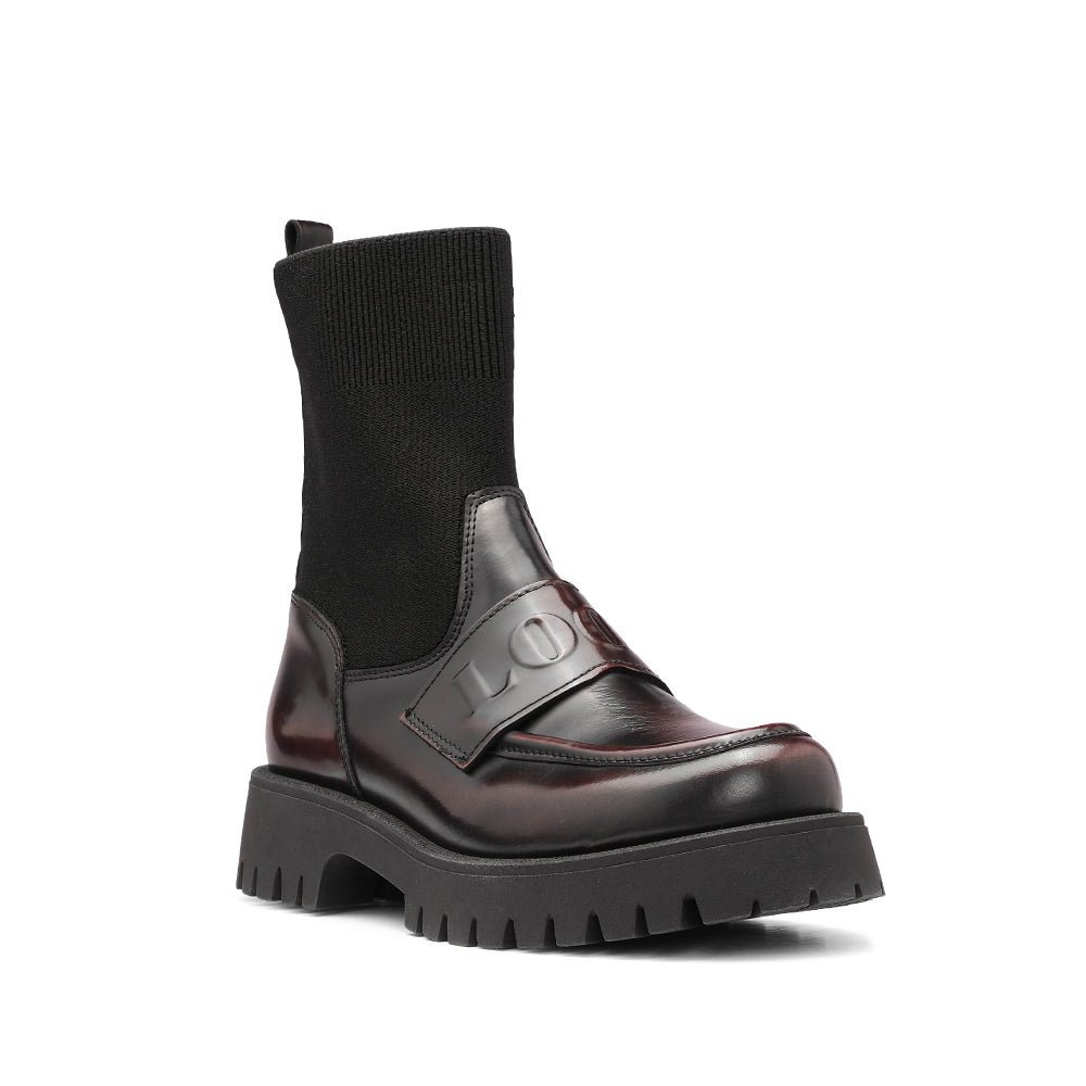 Sapato Mocassim Mulher Polido Bordeaux