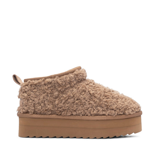 Bota Casual Mulher Pele Sintética Camel