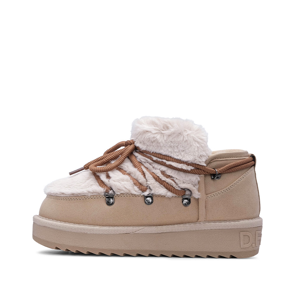 Botim Casual Mulher Camurça Bege