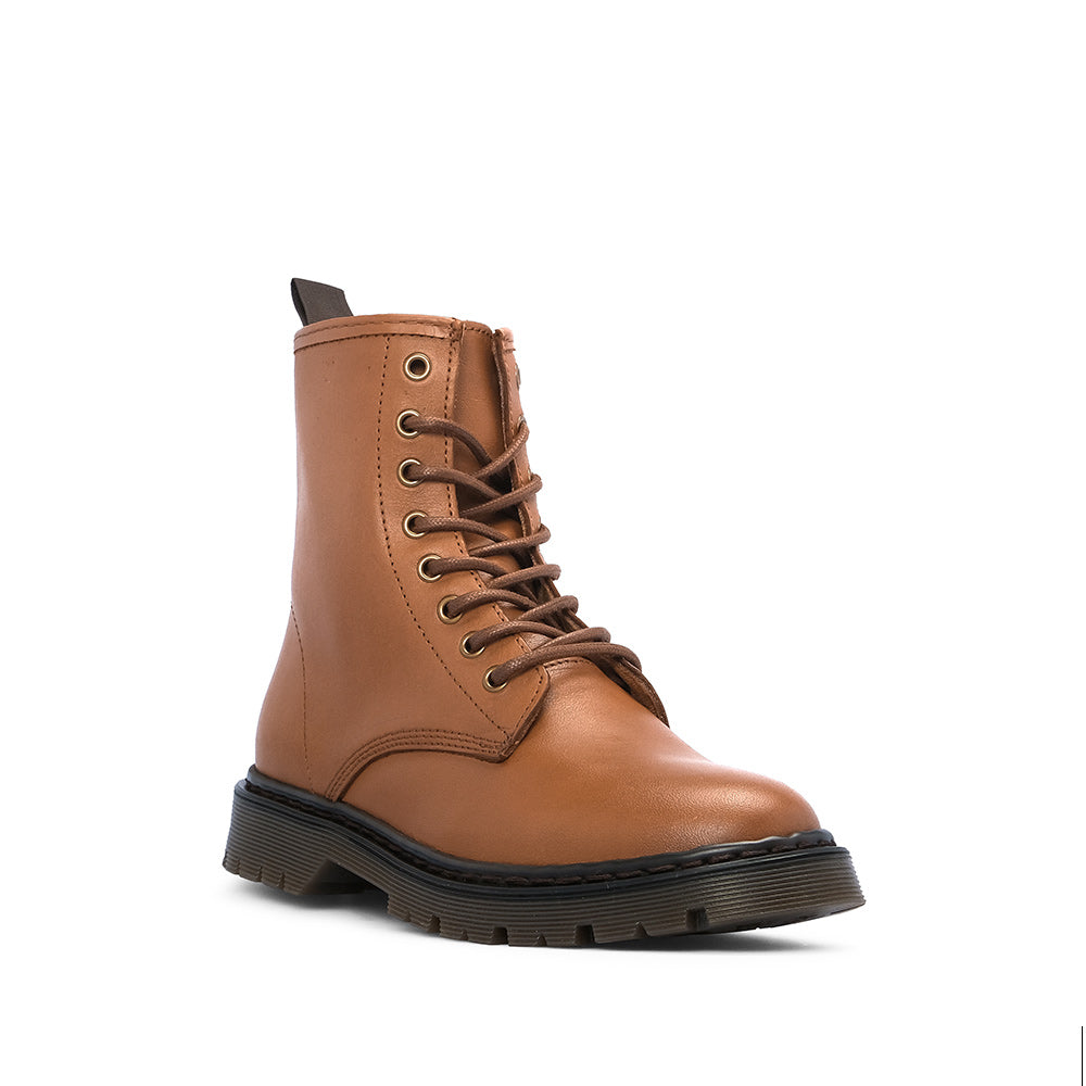 Botim Militar Mulher Pele Camel