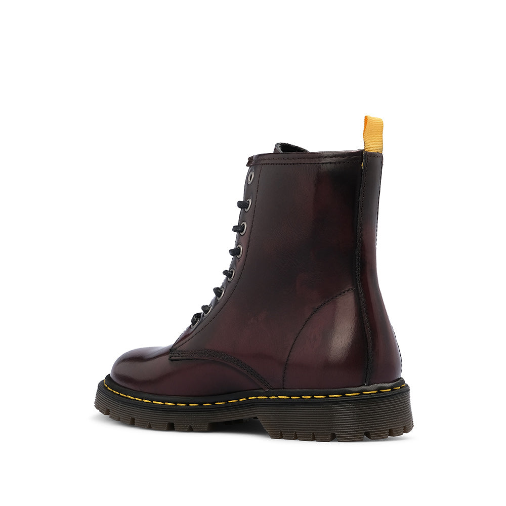 Botim Militar Mulher Polido Bordeaux
