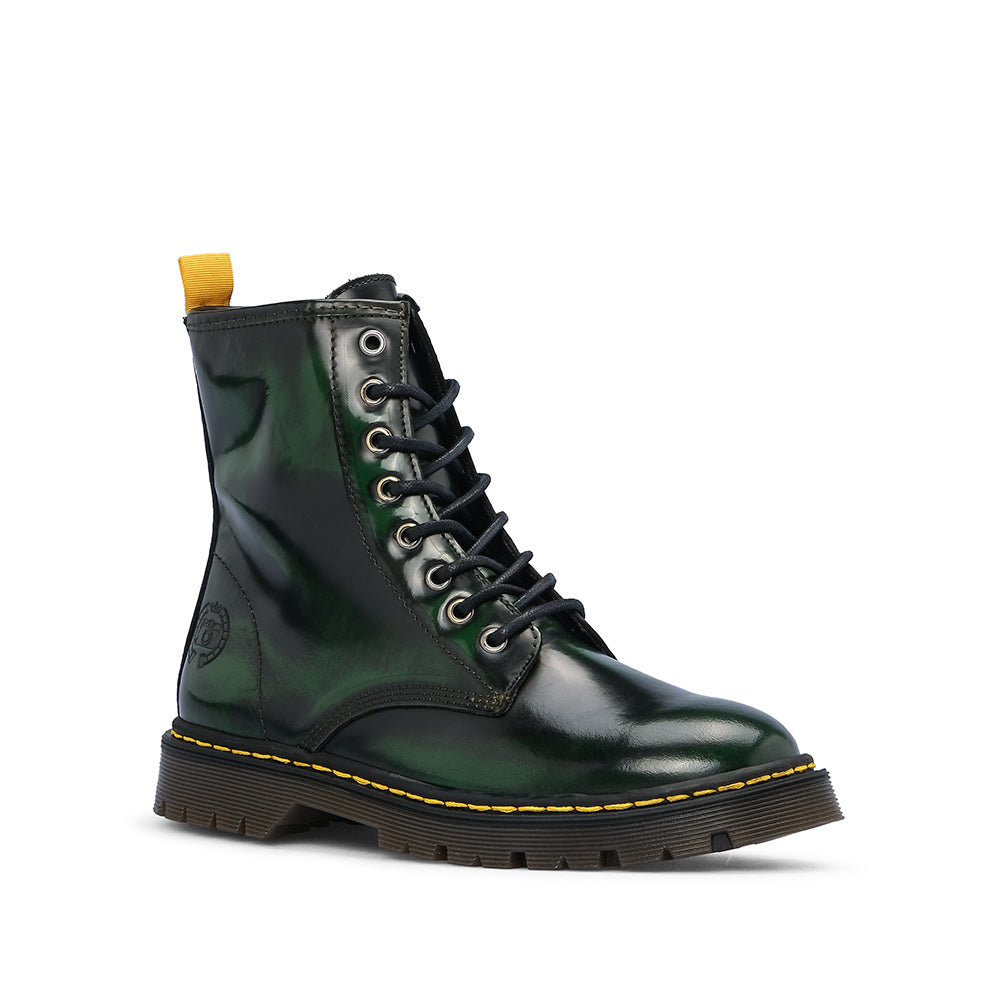 Botim Militar Mulher Polido Verde