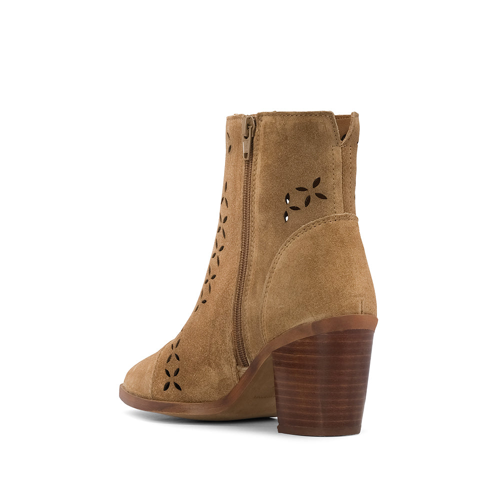 Botim Texana Mulher Camurça Taupe