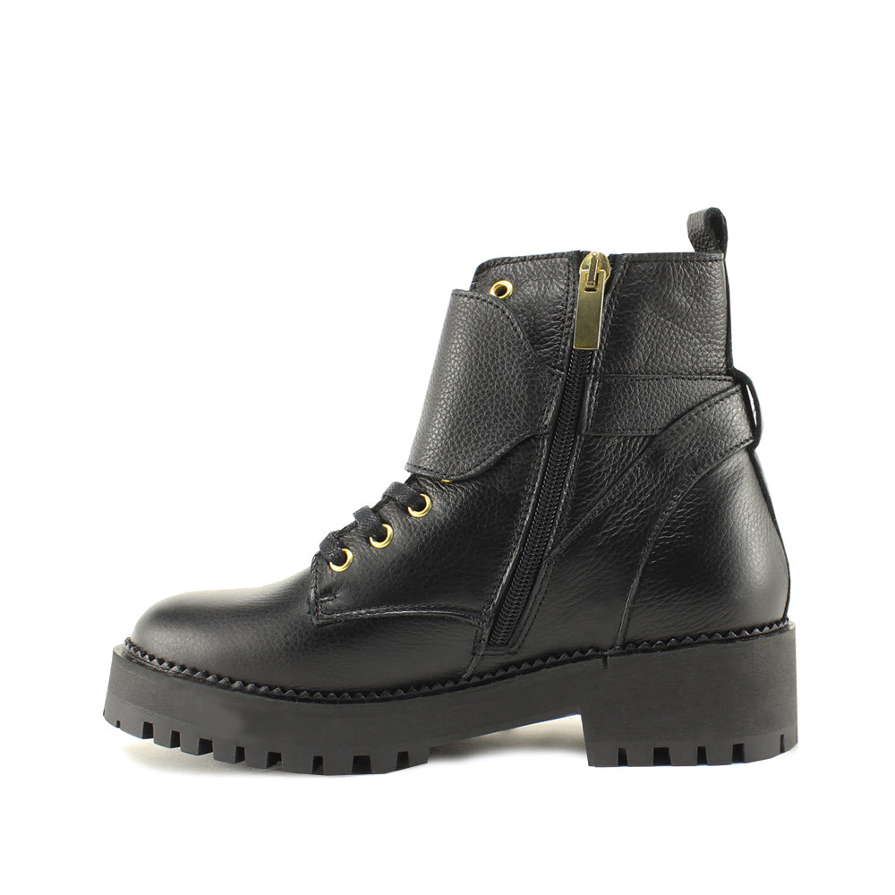 Botim Casual Mulher Pele Preto