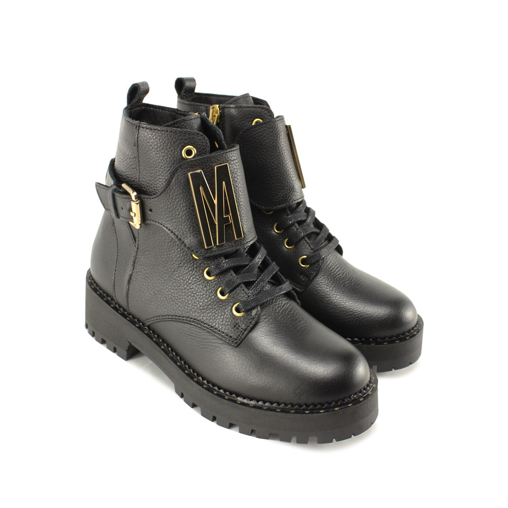 Botim Casual Mulher Pele Preto