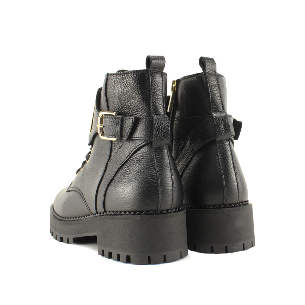 Botim Casual Mulher Pele Preto
