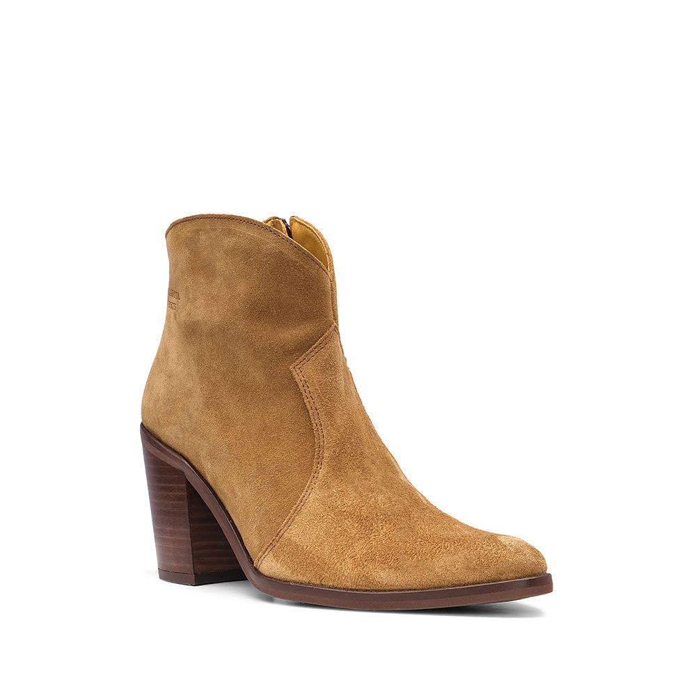 Botim Texana Mulher Camurça Camel