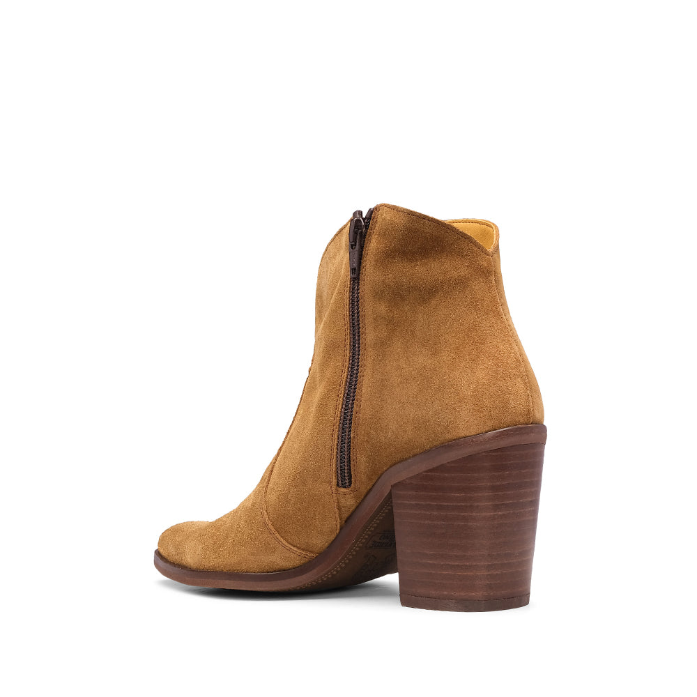 Botim Texana Mulher Camurça Camel