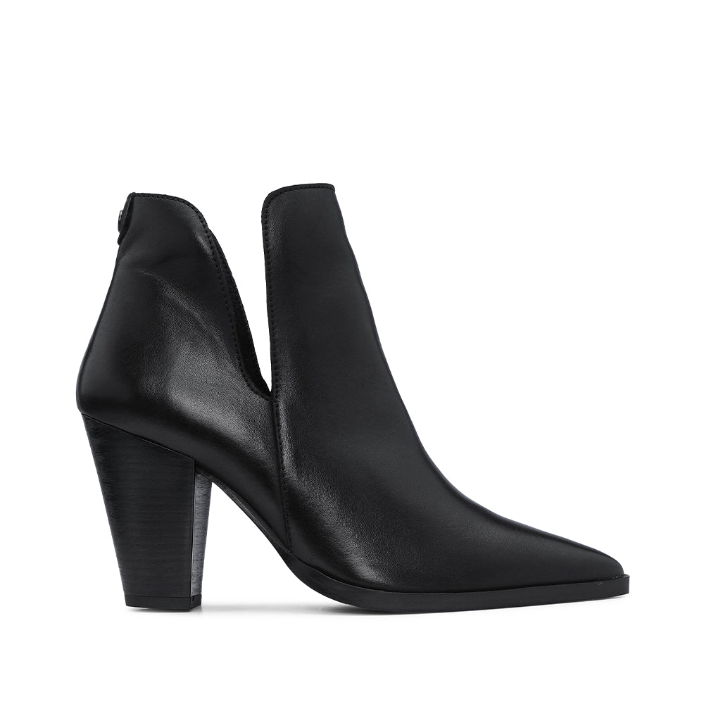 Botim Salto Alto Mulher Pele Preto