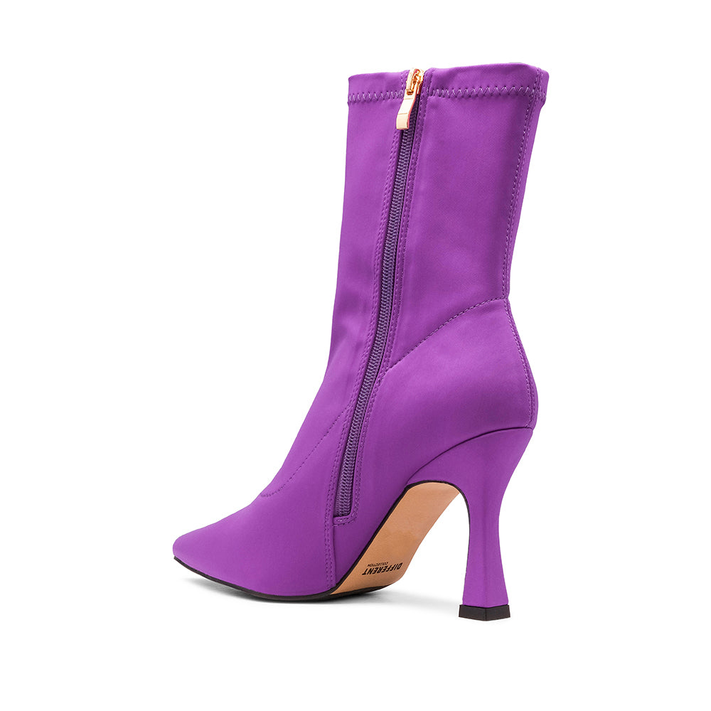 Botim Salto Alto Mulher Pele Sintética Roxo