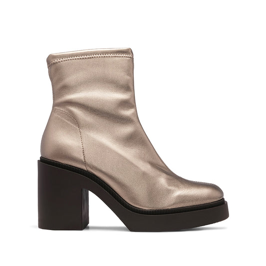 Botim Salto Alto Mulher Pele Bronze