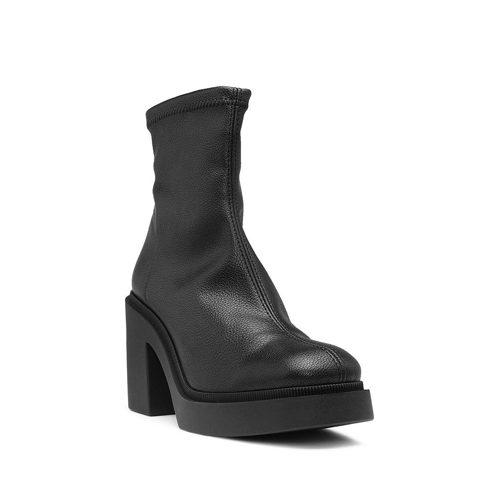 Botim Salto Alto Mulher Pele Preto