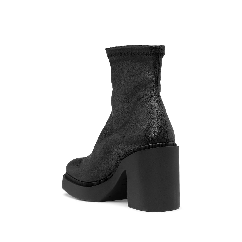 Botim Salto Alto Mulher Pele Preto