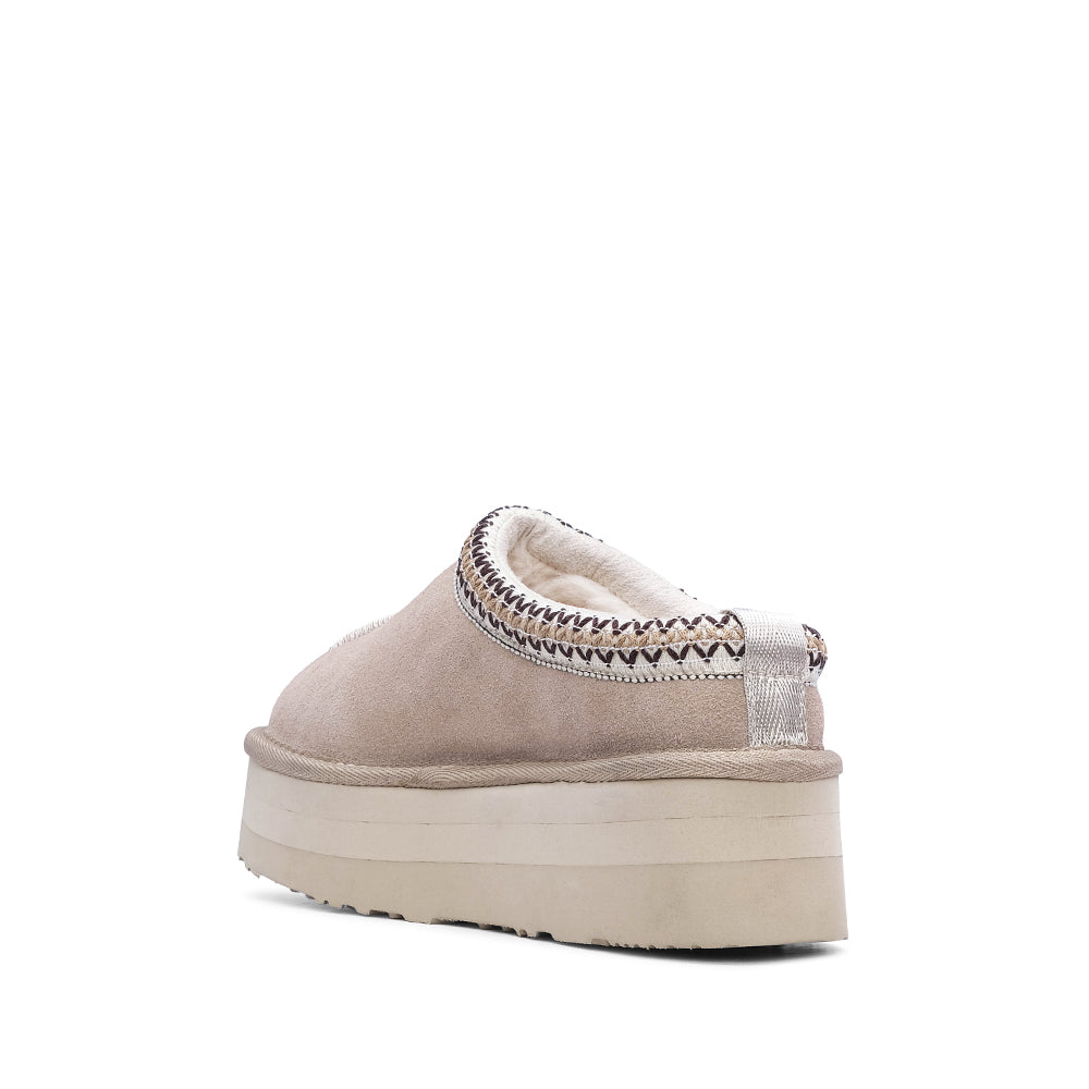 Pantufa Casual Mulher Camurça Bege