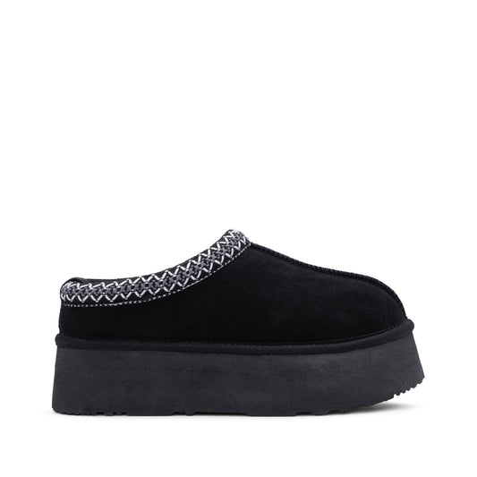 Pantufa Casual Mulher Camurça Preto