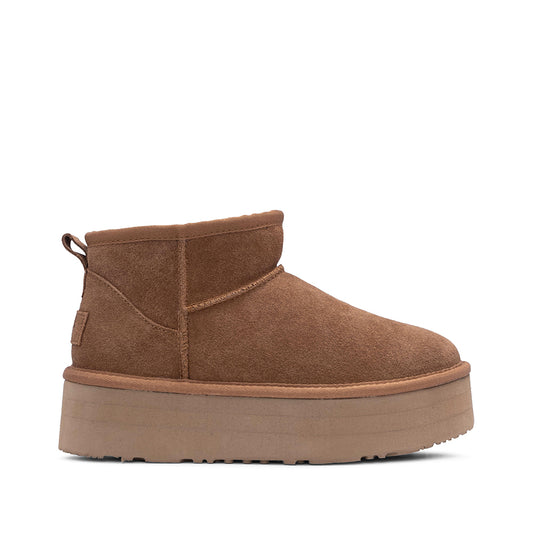 Botim Casual Mulher Camurça Camel