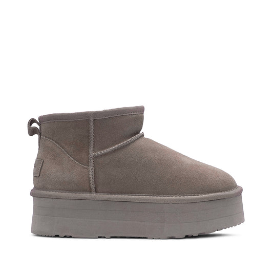 Botim Casual Mulher Camurça Taupe
