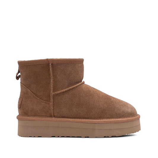 Botim Casual Mulher Camurça Camel