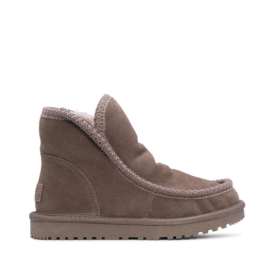 Botim Casual Mulher Camurça Taupe
