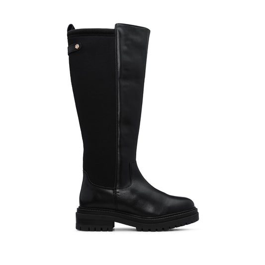 Bota Casual Mulher Pele Preto