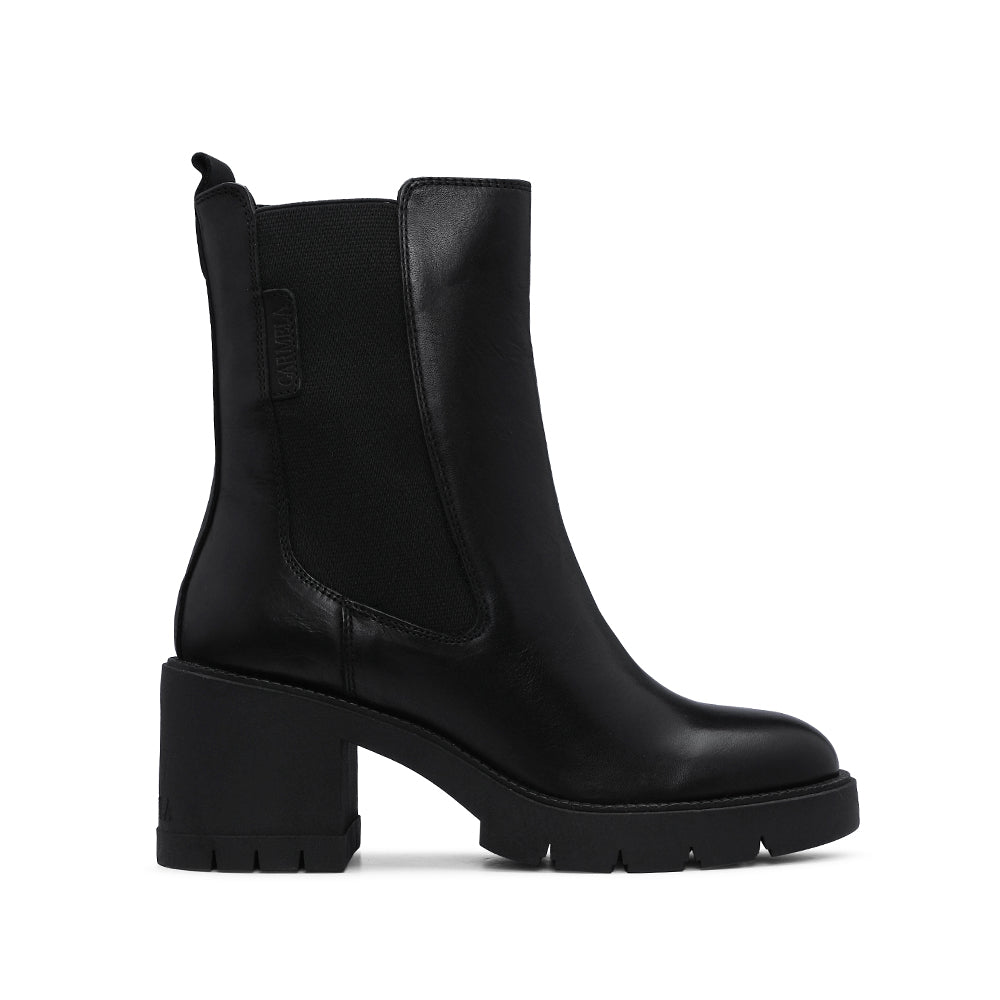 Bota Casual Mulher Pele Preto