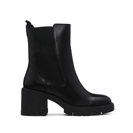 Bota Casual Mulher Pele Preto