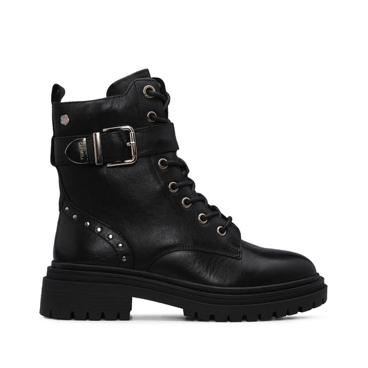 Bota Casual Mulher Pele Preto