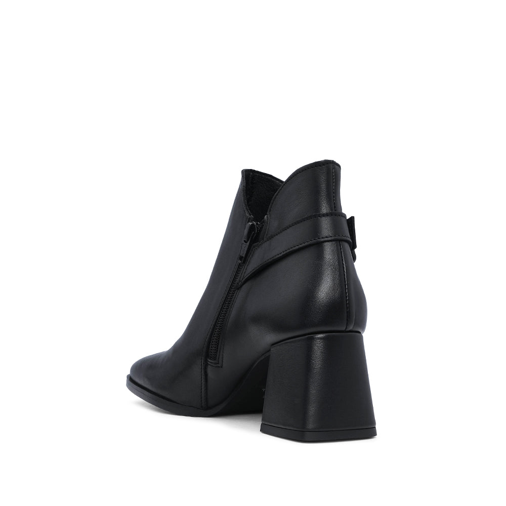 Botim Salto Alto Mulher Pele Preto