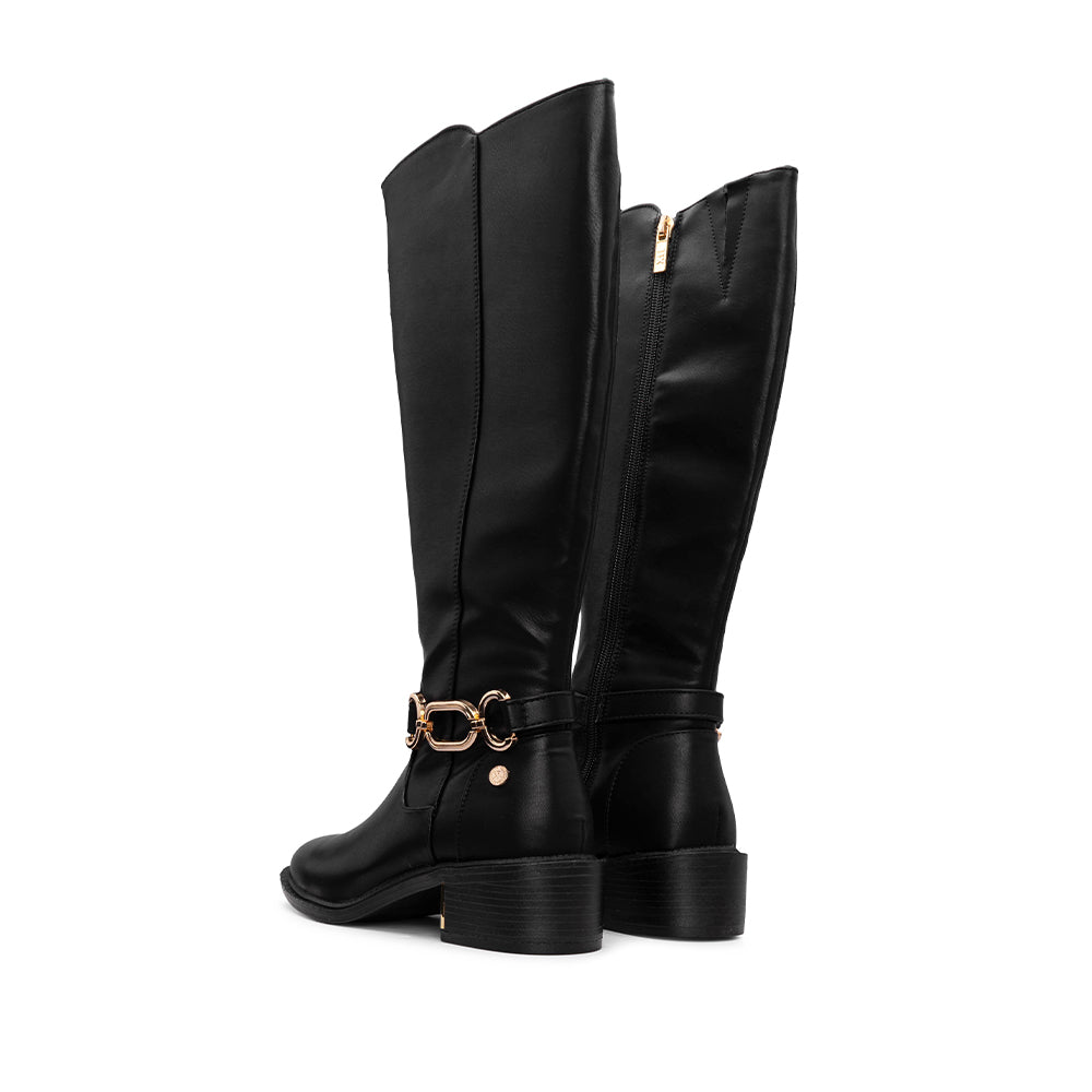 Bota Cano Alto Mulher Preto