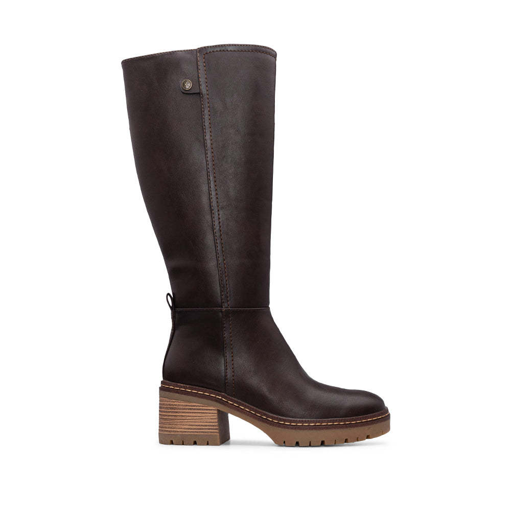 Bota Cano Alto Mulher Castanho
