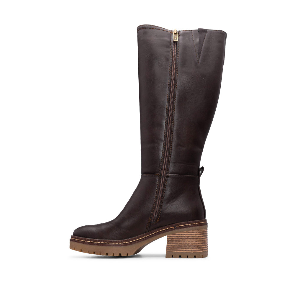 Bota Cano Alto Mulher Castanho