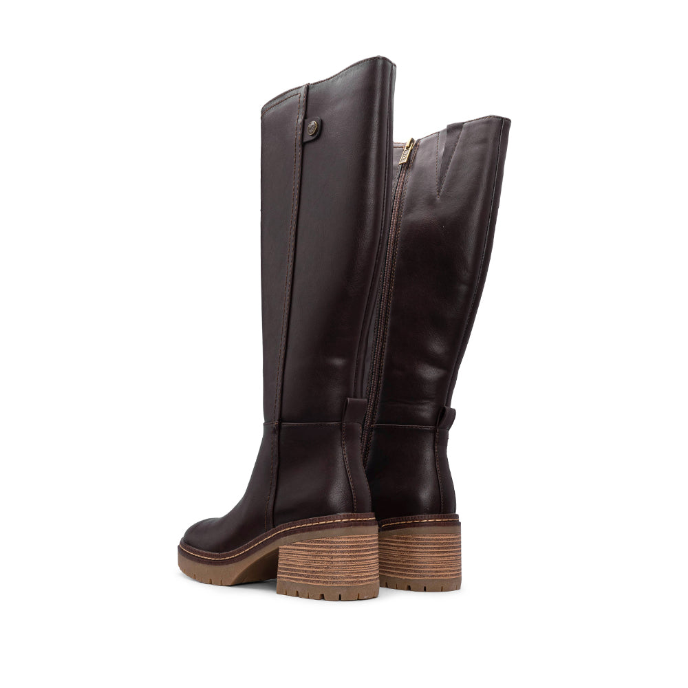 Bota Cano Alto Mulher Castanho
