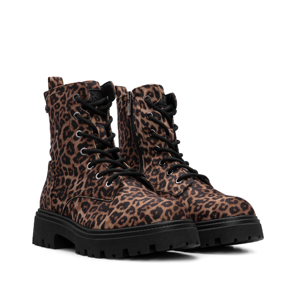 Bota Militar Mulher Estampado Leopardo