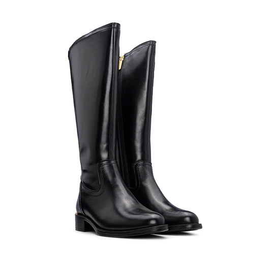 Bota Cano Alto Mulher Preto