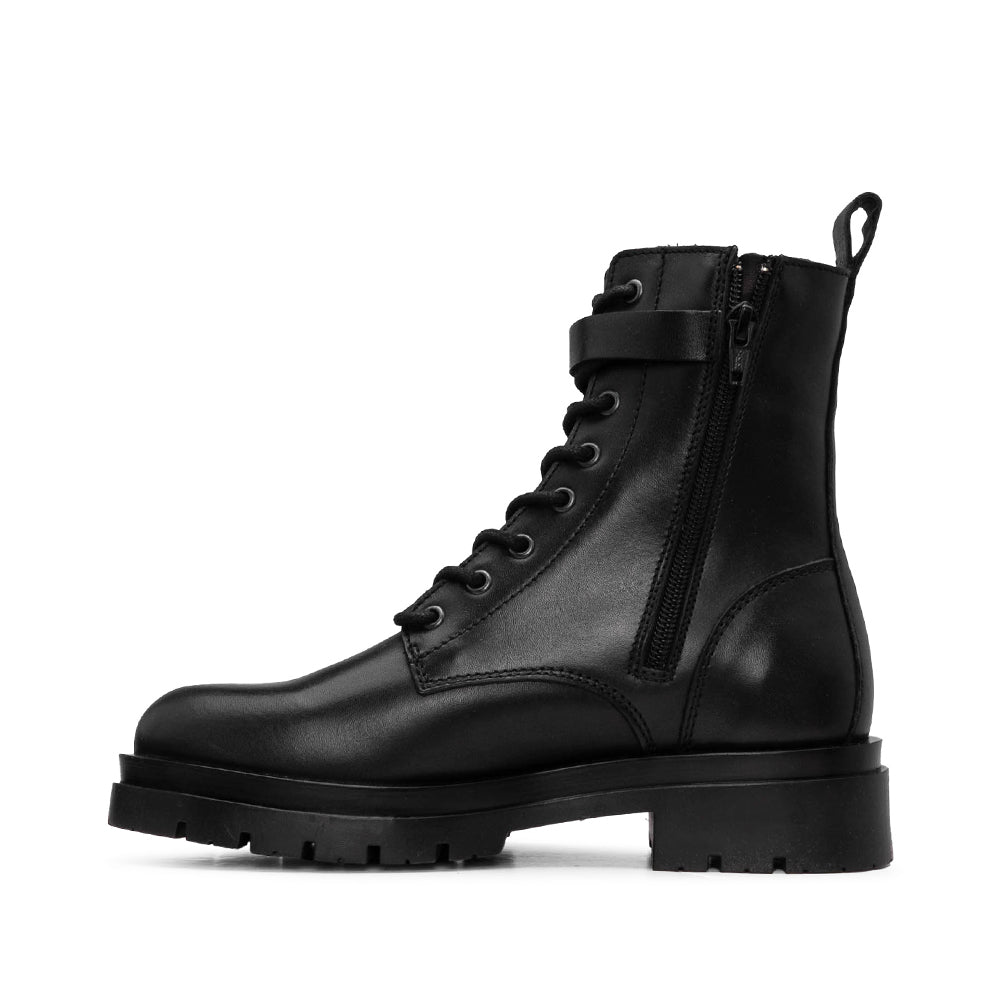 Bota Militar Mulher Pele Preto