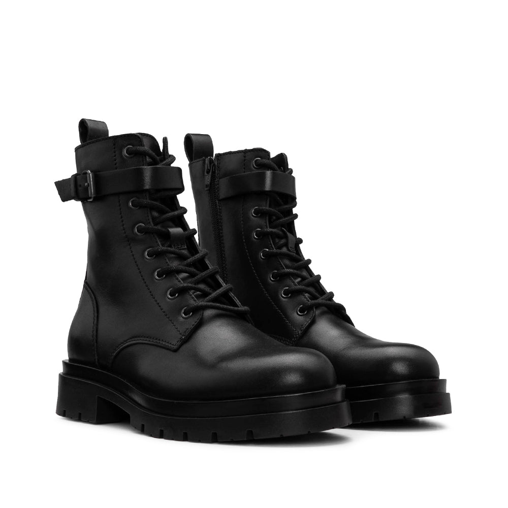 Bota Militar Mulher Pele Preto